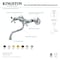 Kingston Brass KS216SB Kingston Two Handle Wall Mount Bathroom Faucet, Brushed Brass KS216SB - alternate 4